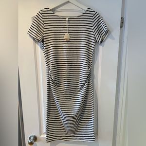 Pink Blush Maternity Dress Size Medium White Blue